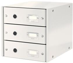 LEITZ Suport documente cu 3 sertare, A4, carton laminat, alb, LEITZ WOW Click&Store (LZ60480001) - gooffice