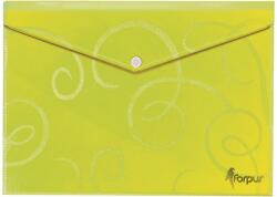 Forpus Mapa de plastic cu capsa, A4, lime, FORPUS Barocco (FO21637)
