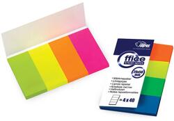 Forpus Index autoadeziv din plastic 20x50 mm, 4 culori neon x 40 file/set, FORPUS (FO42027)