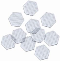Playbox PlayBox: Hatszög alakú alaplap csomag 5mm-es MIDI vasalható gyöngyökhöz 7, 5cm 10db-os szett (2456275) - jatekshop