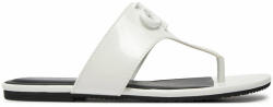 Calvin Klein Jeans Flip flop Flat Sandal Slide Toepost Mg Met YW0YW01342 Alb