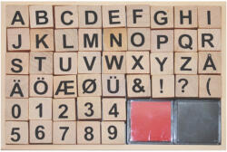 Playbox PlayBox: Fa nyomda szett számokkal és betűkkel, tintapárnával (2471130)