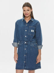 Calvin Klein Rochie de blugi Darted Denim Shirt Dress J20J222461 Bleumarin Slim Fit