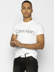 Calvin Klein Tricou Front Logo K10K104063 Alb Regular Fit