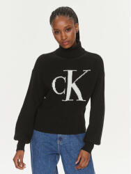 Calvin Klein Bluză cu gât J20J221960 Negru Regular Fit