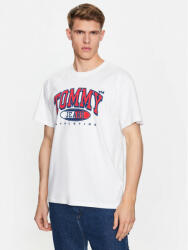 Tommy Jeans Tricou DM0DM16407 Alb Relaxed Fit