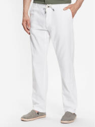 INDICODE Pantaloni din material Clio 60-301 Alb Regular Fit