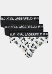 Karl Lagerfeld Set 3 perechi de slipuri Ikonik 2.0 Brief Set (Pack 3) 236M2101 Negru