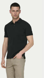 Only & Sons Tricou polo Tray 22029044 Negru Slim Fit