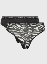 Calvin Klein Underwear Set 2 perechi de chiloți de damă clasici 000QD3991E Negru