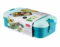 Keter Ételtartó doboz evőeszközzel CURVER Lunch&Go műanyag 1, 4L kék (00768-B36-00) - eztkapdki