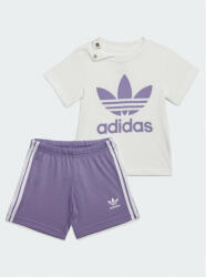 adidas Set tricou și pantaloni scurți sport Trefoil Shorts Tee Set IB8641 Violet Regular Fit