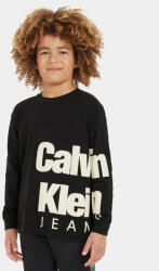 Calvin Klein Bluză Blown Up Logo IB0IB01880 Negru Regular Fit