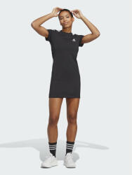 Adidas Rochie de zi Essentials 3-Stripes Tee Dress IC8785 Negru Fitted Fit
