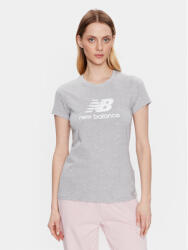 New Balance Tricou Essentials Stacked Logo WT31546 Gri Athletic Fit