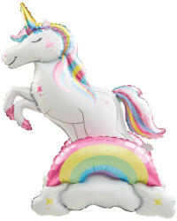 PartyPal Álló lufi, 20 inch 50 cm Unikornis, levegővel tölthető (LUFI265148)