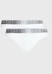 Emporio Armani Underwear Set 2 perechi de chiloți de damă clasici 163334 3R235 00010 Alb