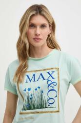 Max&Co MAX&Co. pamut póló x FATMA MOSTAFA női, zöld, 2416941018200 - zöld L