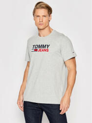 Tommy Jeans Tricou Corp Logo DM0DM15379 Gri Regular Fit