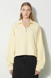 Adidas pamut melegítőfelső sárga, női, sima, IR6016 - sárga XL