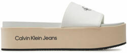 Calvin Klein Jeans Şlapi Flatform Sandal Met YW0YW01036 Écru