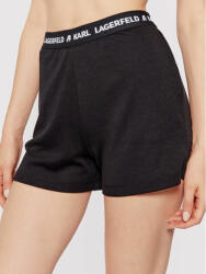 Karl Lagerfeld Pantaloni scurți pijama Logo 215W2183 Negru