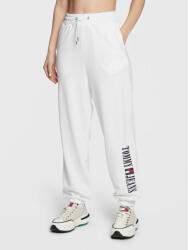 Tommy Jeans Pantaloni trening Archive DW0DW14994 Alb Relaxed Fit