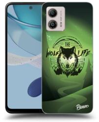 Picasee Husă transparentă din silicon pentru Motorola Moto G53 5G - Wolf life