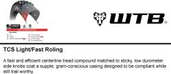 WTB Riddler TCS Light Fast Rolling 29*2.25 (622-57) hajtogatható külső gumi (W189535)