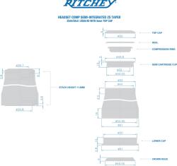 Ritchey Comp Semi Integrated ZS44/28-ZS55/40 kormánycsapágy (33435337001)