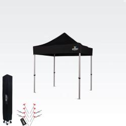 BRIMO Összecsukható alumínium értékesítési pavilon falak nélkül | BRIMO Exclusive Alu 2x2m - falak nélkül - Fekete