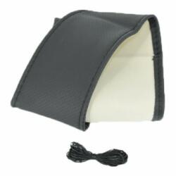 Alemarauto Husa volan imitatie piele neagra cu ac si ata marime L (ALM 130217-1)