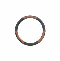 Alemarauto Husa volan piele maro cu negru marimea M (ALM 200716-2)