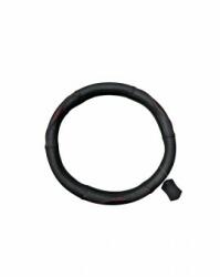 Alemarauto Husa volan din piele cu gaurele negru cu rosu marime M (ALM 131123-15)