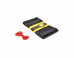 Alemarauto Husa volan din piele negru cu rosu ac si ata marime M (ALM 050917-18)