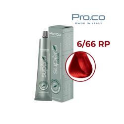 Pro.co Vopsea de par profesionala fara amoniac SUPERB. COLOR 100 ml - Pro. Co - 6/66RP ROSU PUTERNIC2