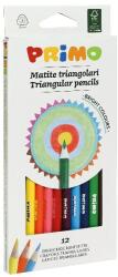 Primo Színes ceruza PRIMO háromszögletű 12 db-os ajándék hegyezővel - rovidaruhaz