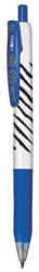 Zebra Zseléstoll, 0, 33 mm, nyomógombos, csíkos test, ZEBRA Sarasa Clip, kék (TZ48292) (48292)