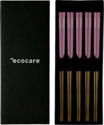 Ecocare Box Gold-Pink fém sushi pálcikák 10 db
