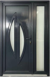  Lucca antracit színű műanyag bejárati ajtó nyitható oldallal (pp279) - pepita - 229 900 Ft