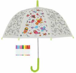  Kifesthető kis madaras gyerek esernyő, filctollakkal (ED_KG276)