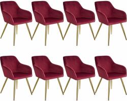 tectake 8 Marilyn bársony kinézetű szék, arany színű (3297521)