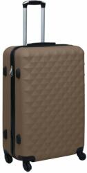 vidaXL barna ABS keményfalú gurulós bőrönd (92428) - pepita
