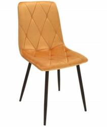 Jumi Skandináv stílusú szék, steppelt, velúr, fém, sárga, 44x52x89 cm, (MCTART-CM-946736)