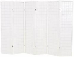 vidaXL 6 paneles, fehér, japán stílusú paraván 240 x 170 cm (245908) - pepita