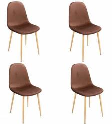 Mercaton Konyha/nappali székek, 4 db, Mercaton, Vigo, bársony, fém, barna, (MCTART-SD-276093S)