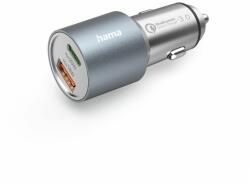 Hama Incarcator auto rapid, 1x USB-C PD, 1x USB-A QC, 38 W, metal (HAMA-201639)