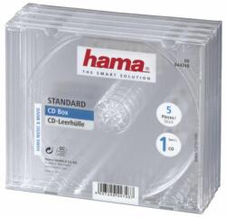 Hama Cutie pentru CD/DVD HAMA Jewel Case, transparenta, 5 buc. intr-un pachet (HAMA-44748)