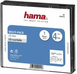 Hama Carcasa HAMA Multi-Pack 4 CD/DVD, transparenta/neagra (HAMA-49415)
