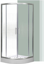 Leziter Spirit Mátrix 80x80 cm íves zuhanykabin zuhanytálcával (SM80S_AKI80ZT)